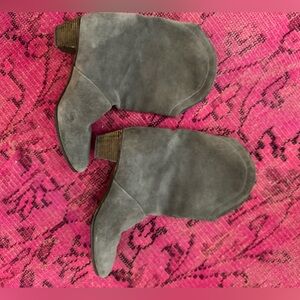 See By Chloe Gray Suede Ankle Booties